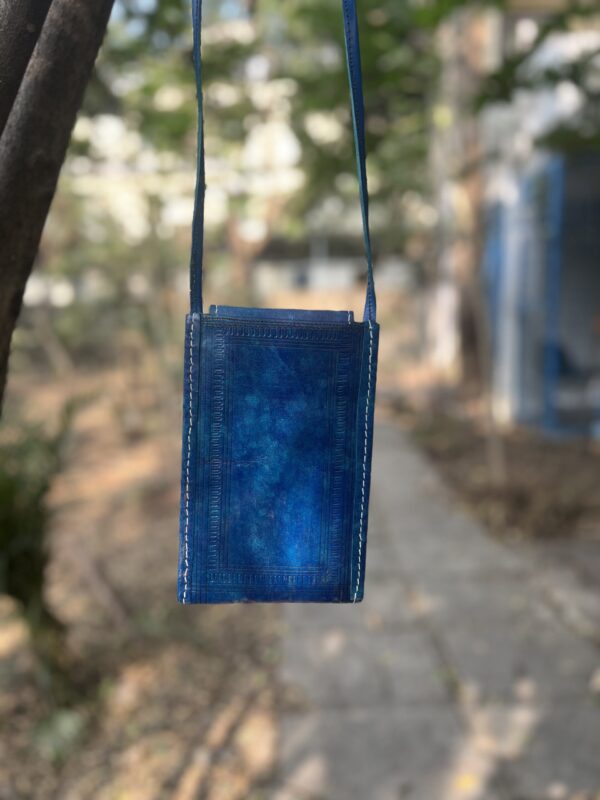 Blue Embroidery Sling Bag - Image 2