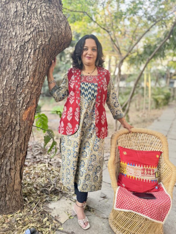 Crimson Elegance Kurti