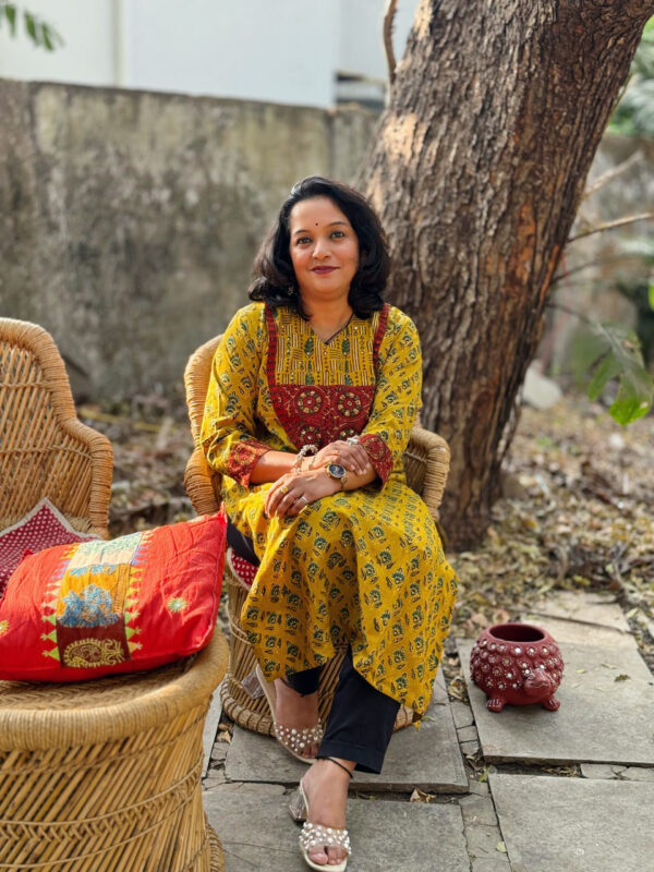 Golden Bloom Kurti